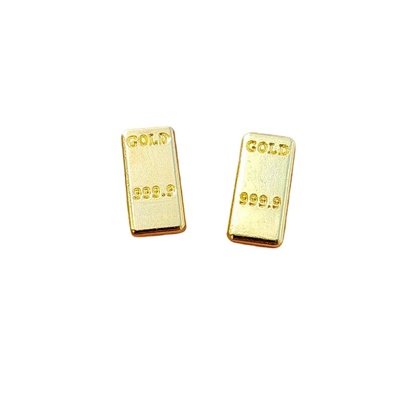 HUA HUA 50pcs/set Dollhouse Miniature Gold Bars Model For Doll House Decor Kids Pretend Play Toys Gift