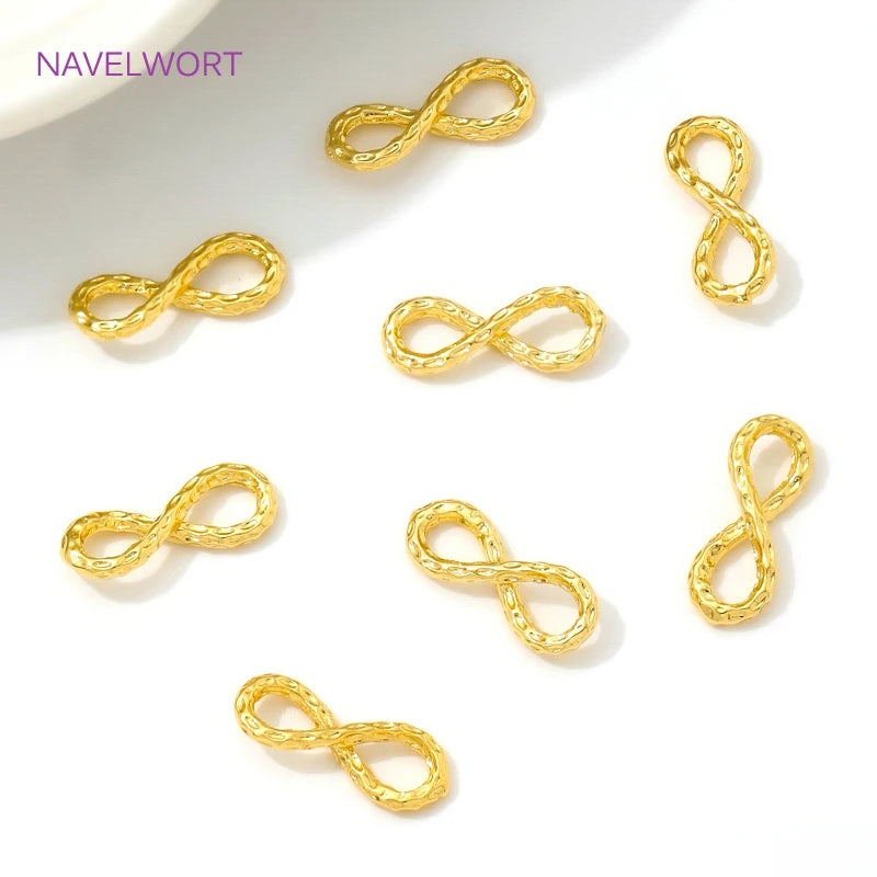 18K Gold Plated 8 Shape Bracelet Connector,Jewelry End Connectors,Brass Spacer Beads Bar Connector DIY Jewelry Making Supplies