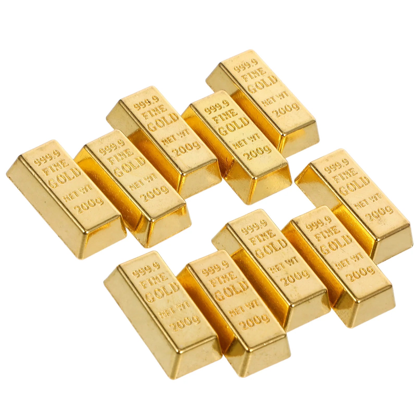 10 Pcs Mini Gold Bars Model House Accessories Layout Decorative Figurines Miniatures Props nament Bricks Simulation Gold