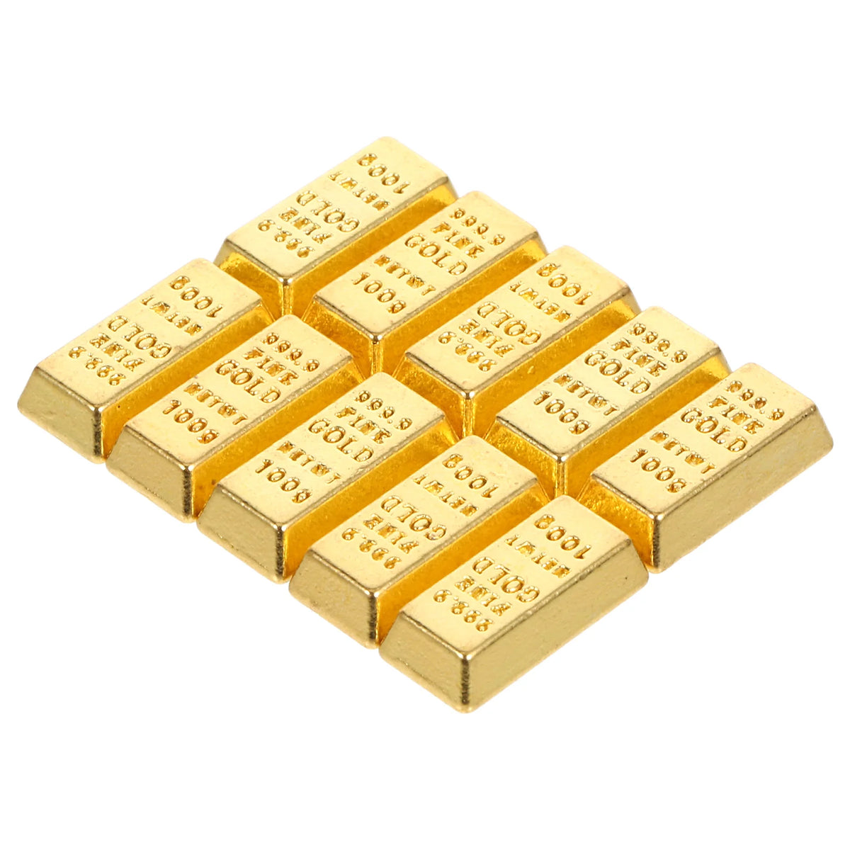 10 Pcs Mini Gold Bars Model House Accessories Layout Decorative Figurines Miniatures Props nament Bricks Simulation Gold