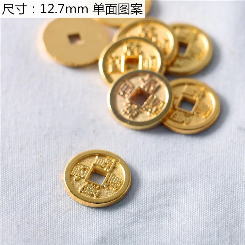 Dollhouse accessories miniature model mini ruyi gold ingot gold bar copper coin model ornament Dollhouse Living room Decor