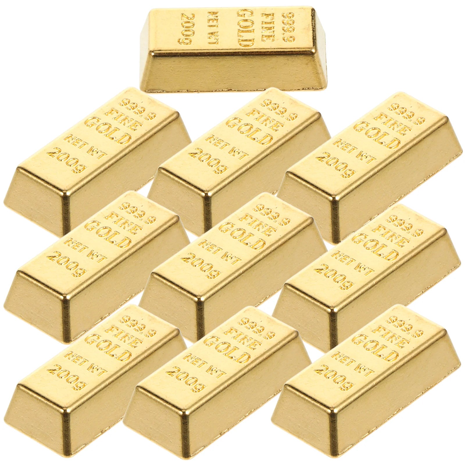10 Pcs Mini Gold Bars Model House Accessories Layout Decorative Figurines Miniatures Props nament Bricks Simulation Gold