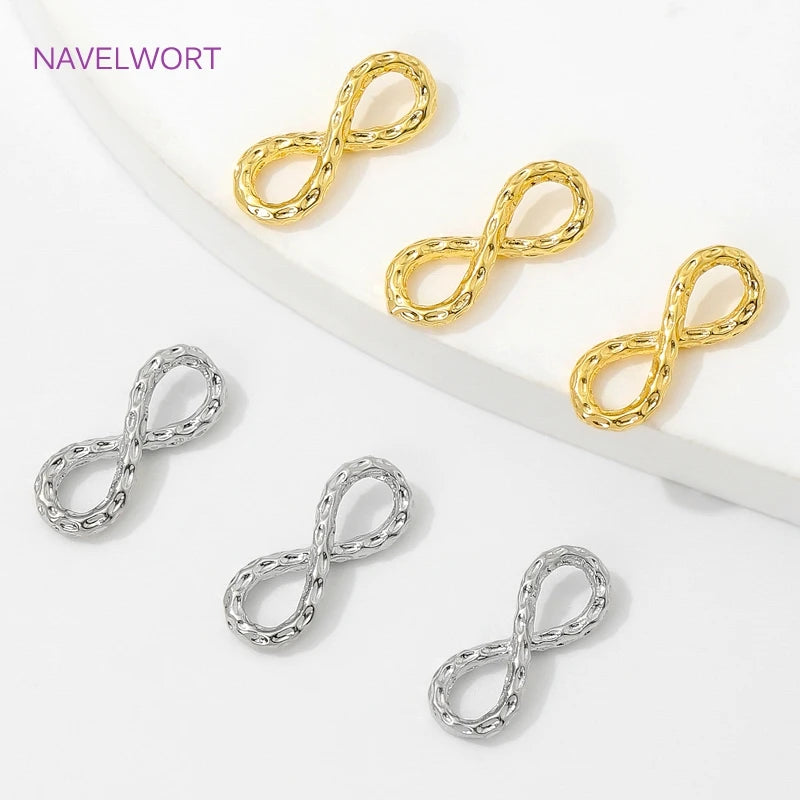18K Gold Plated 8 Shape Bracelet Connector,Jewelry End Connectors,Brass Spacer Beads Bar Connector DIY Jewelry Making Supplies