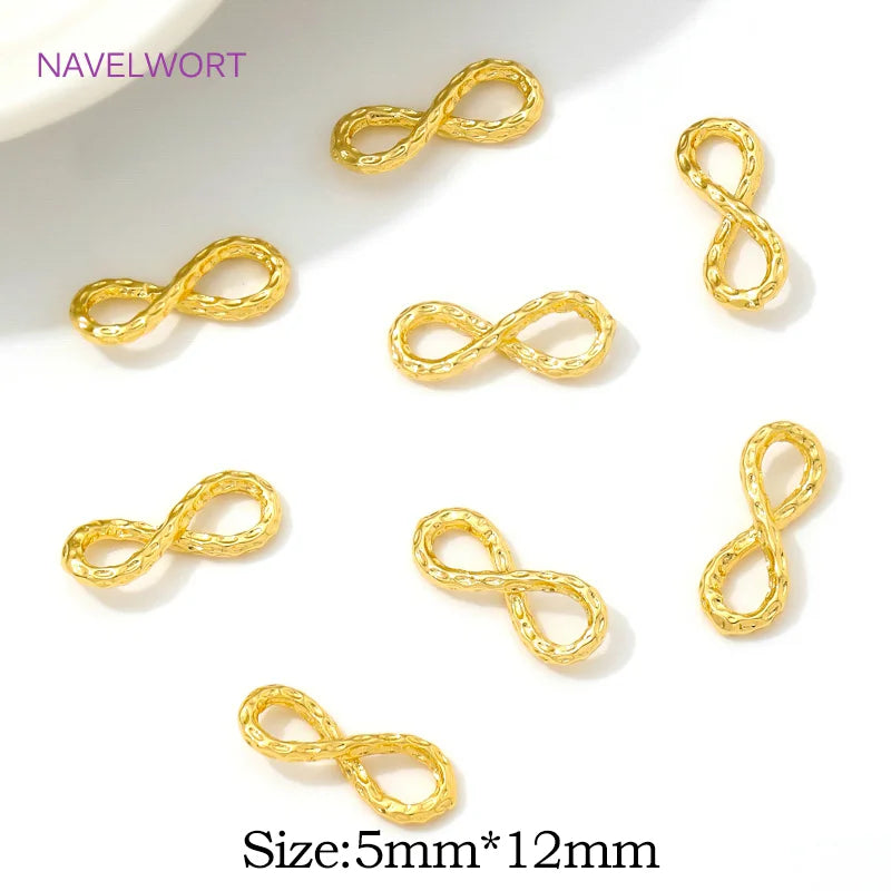 18K Gold Plated 8 Shape Bracelet Connector,Jewelry End Connectors,Brass Spacer Beads Bar Connector DIY Jewelry Making Supplies