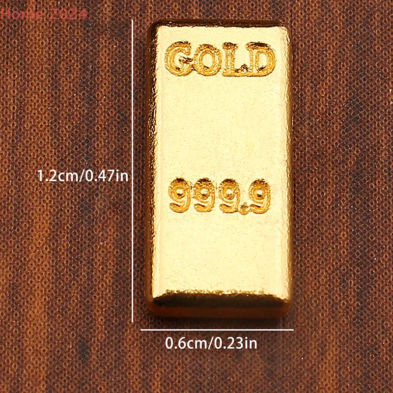 50Pcs/Set Miniature Gold Bars Model Home Decor Kids Pretend Play Toys Gift