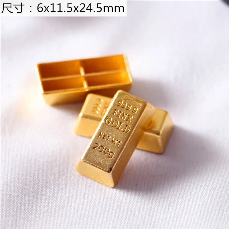 Dollhouse accessories miniature model mini ruyi gold ingot gold bar copper coin model ornament Dollhouse Living room Decor
