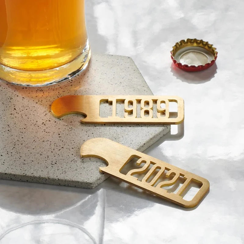 Custom Beer Bottle Opener Gold Stainless Steel Personalized Bottle Opener Name Bachelor Party Man Groomsmen Bar Mitzvah Gifts