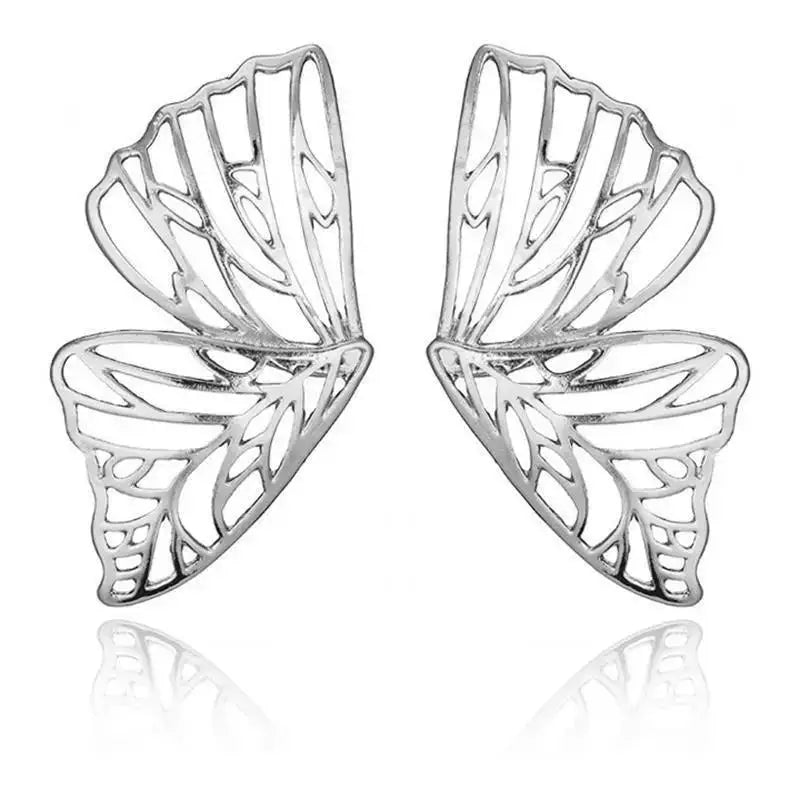Fashion Vintage Gold Color U Earrings For Women Metal Earing Jewelry 2024 Trending Korean Silver Color Oval Hoop Earrings JN9