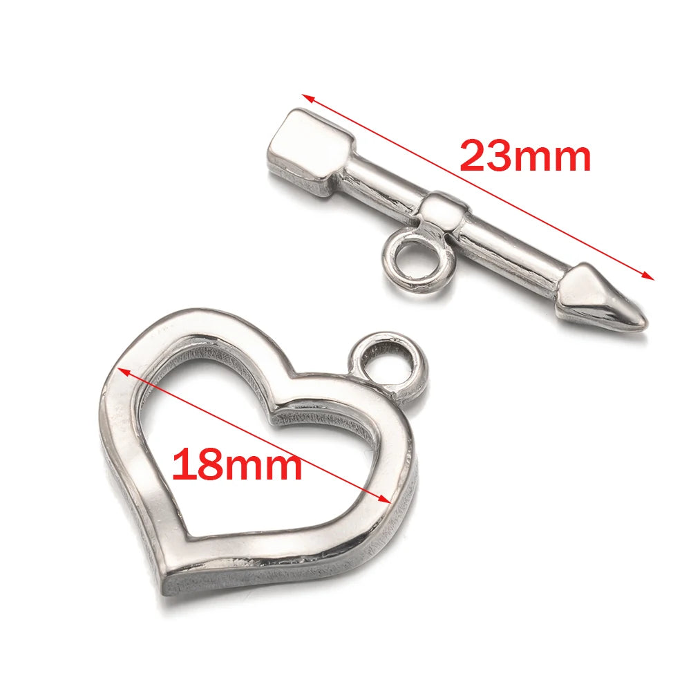 4Sets Gold Stainless Steel Toggle OT Clasp Connectors Buckle Parts For DIY Fasteners Bracelet Necklace Jewelry Making Supplies