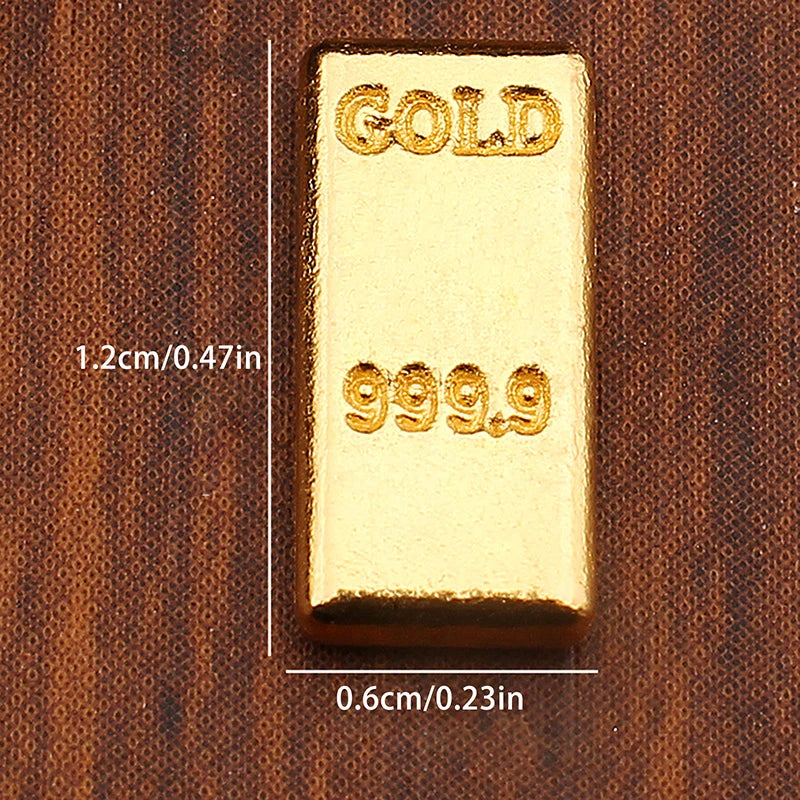 50Pcs/Set Miniature Gold Bars Model Home Decor Kids Pretend Play Toys Gift