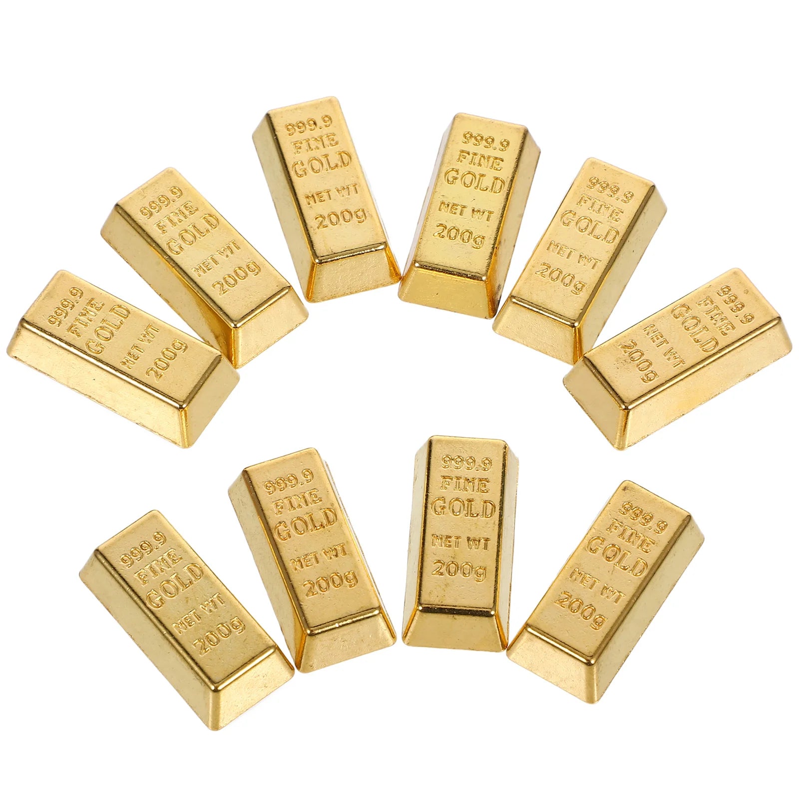 10 Pcs Mini Gold Bars Model House Accessories Layout Decorative Figurines Miniatures Props nament Bricks Simulation Gold
